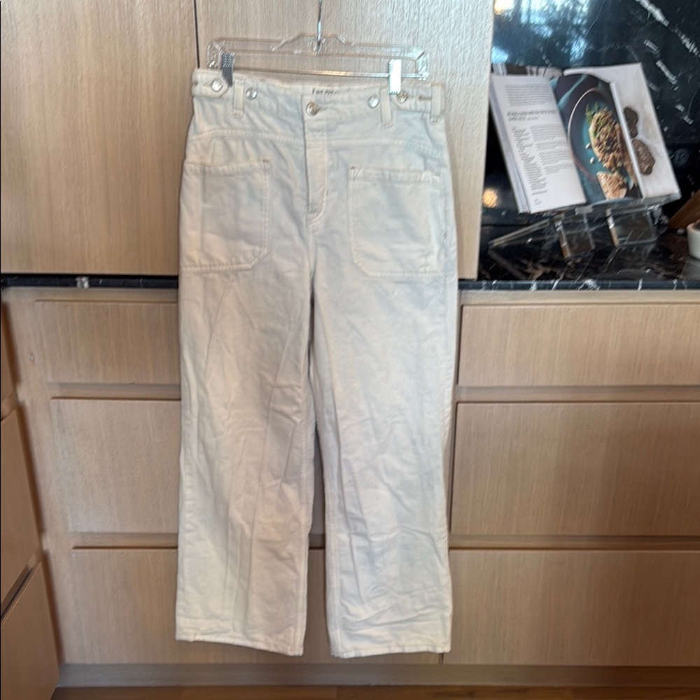 Free People - We The Free - Palmer Cuffed Cream Jeans